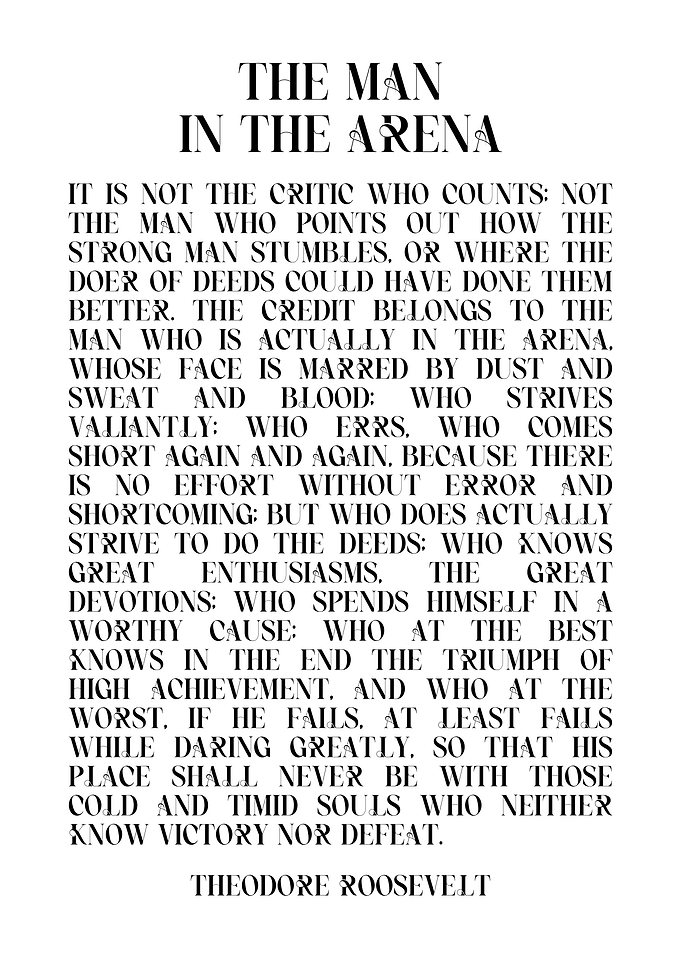 The Man in the Arena Quote