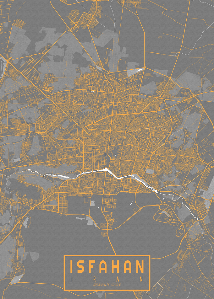 Isfahan City Map Bauhaus