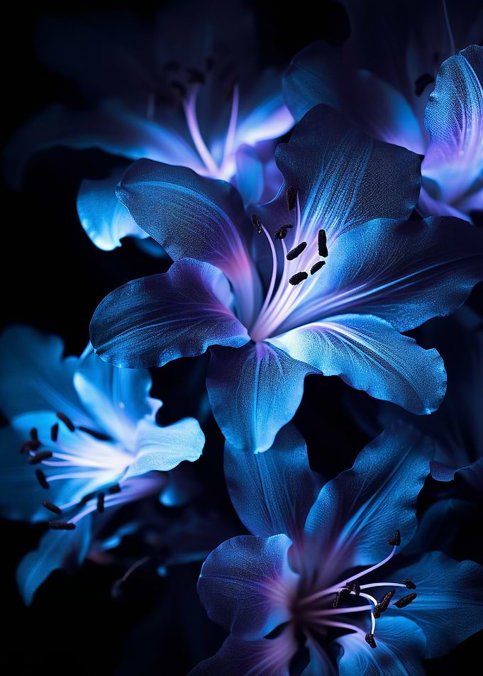 Blue Lily Close-Up