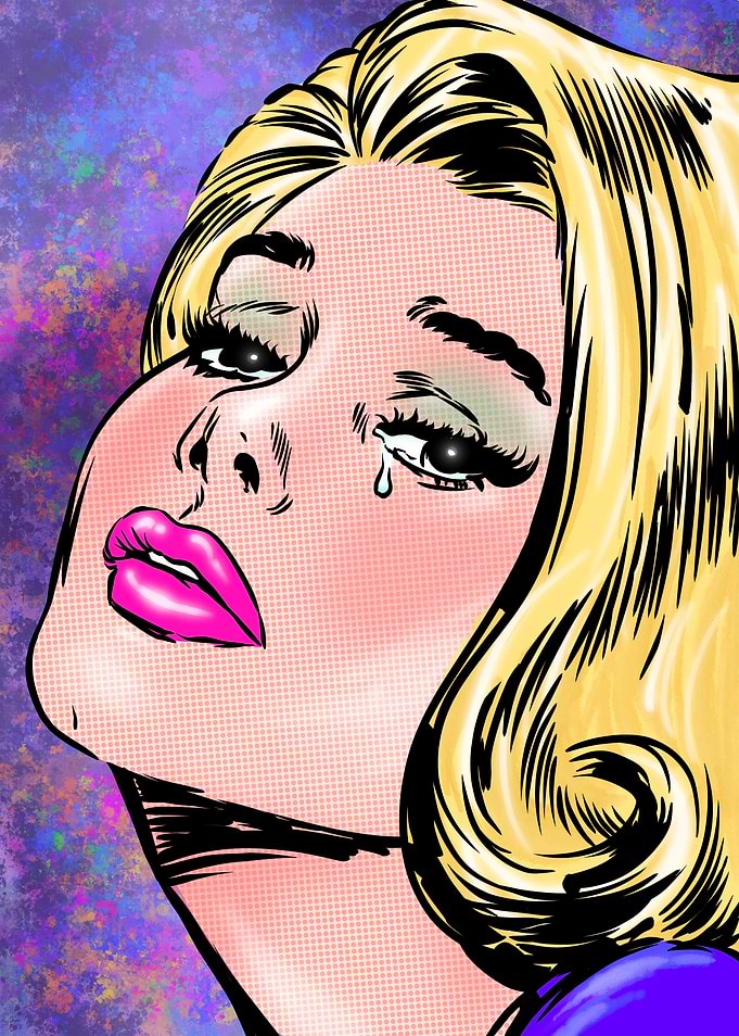 CRYING BLONDE GIRL