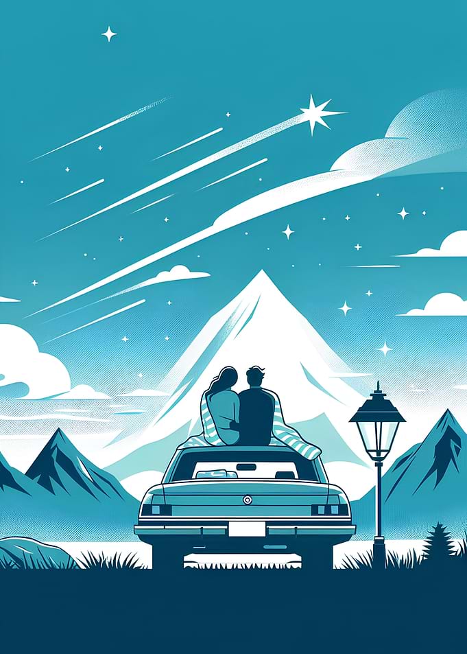 Couple Under Stars