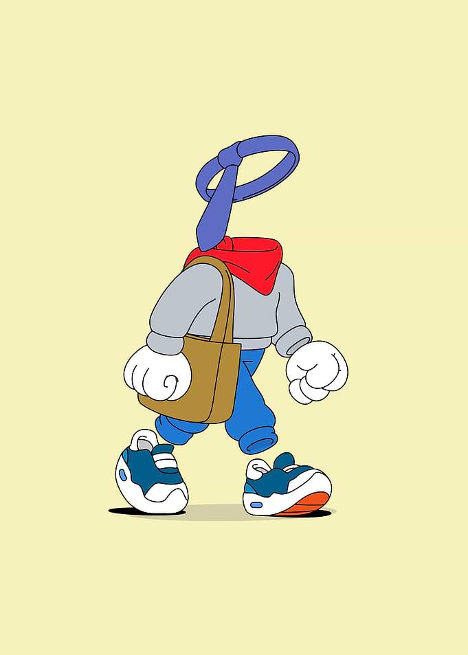 Headless Cartoon Figure