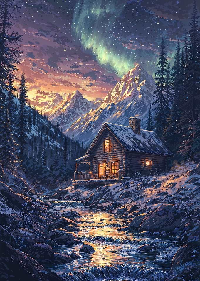 Cabin in the Snow Mountains