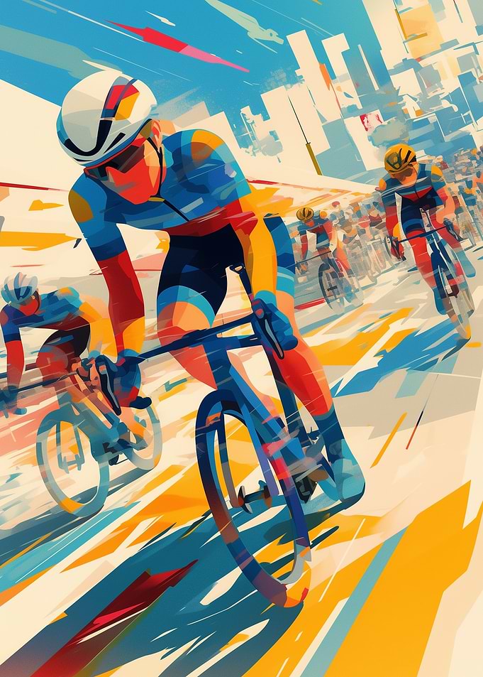 Cycling Race Illustration