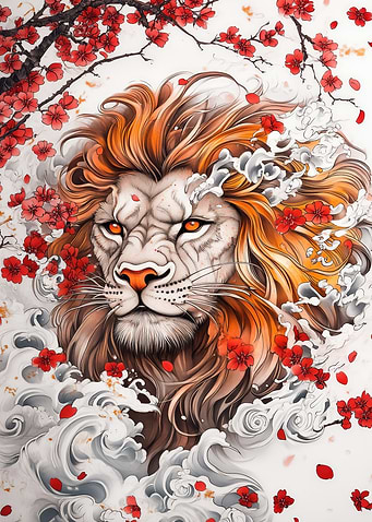 Japanese Lion Tattoo