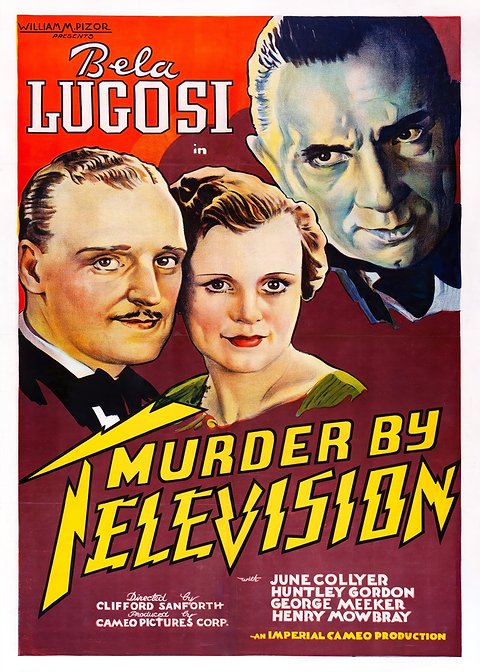 Murder by Television Poster — vintage film art printed on metal