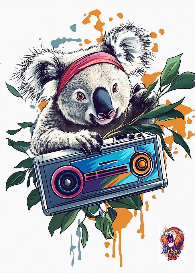Koala with Boombox