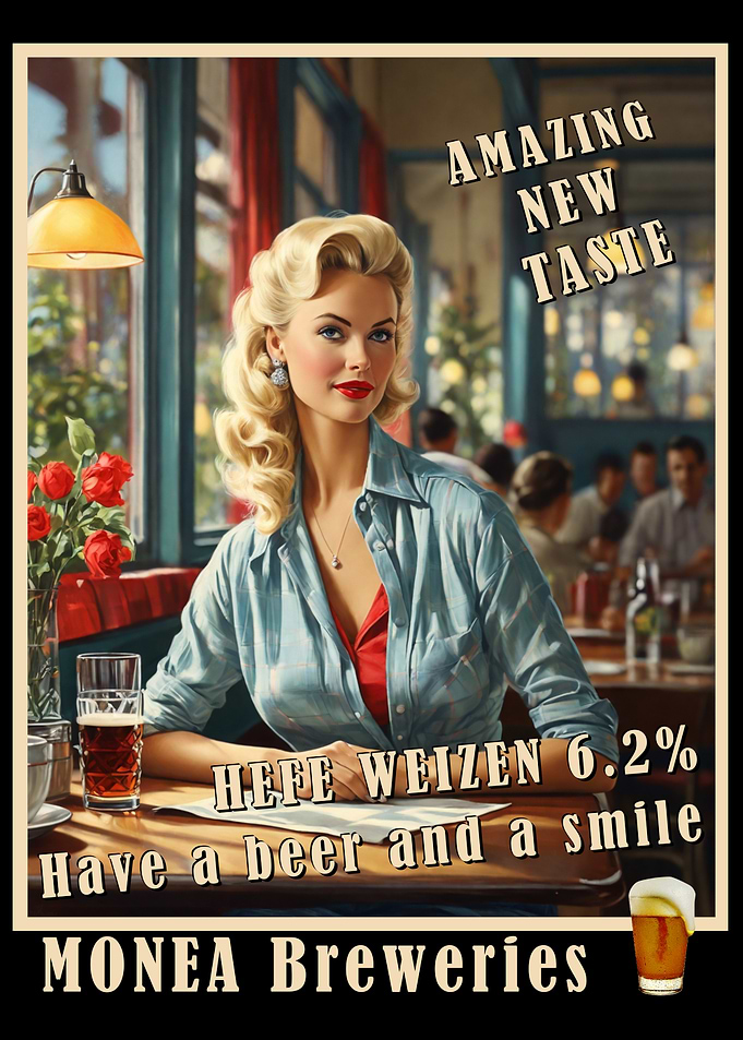Monea Breweries Hefe Weizen Poster