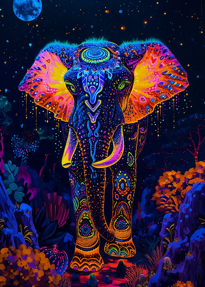 Neon Elephant Animal