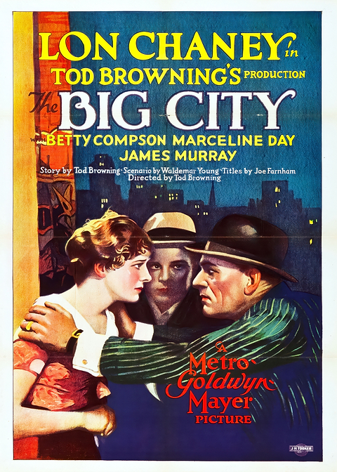 The Big City Movie Poster — vintage film art printed on metal
