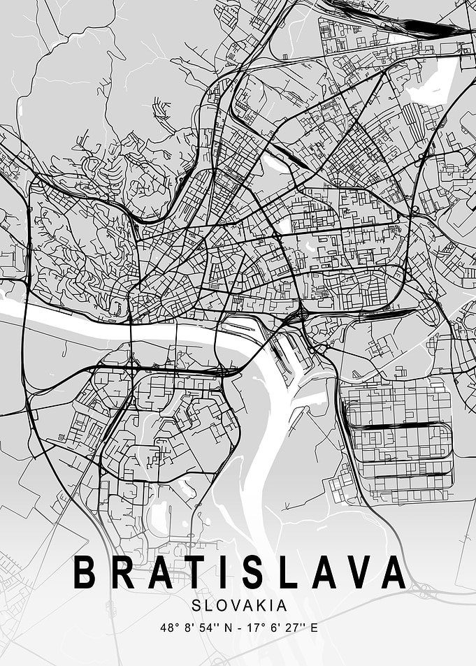 Bratislava Light City Map
