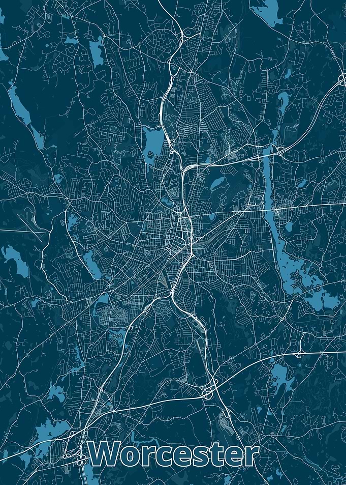 Worcester City Map