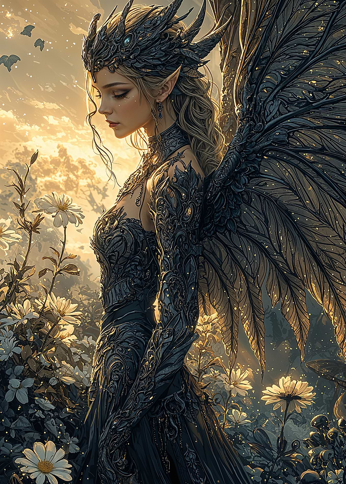 Dark Angel in Bloom