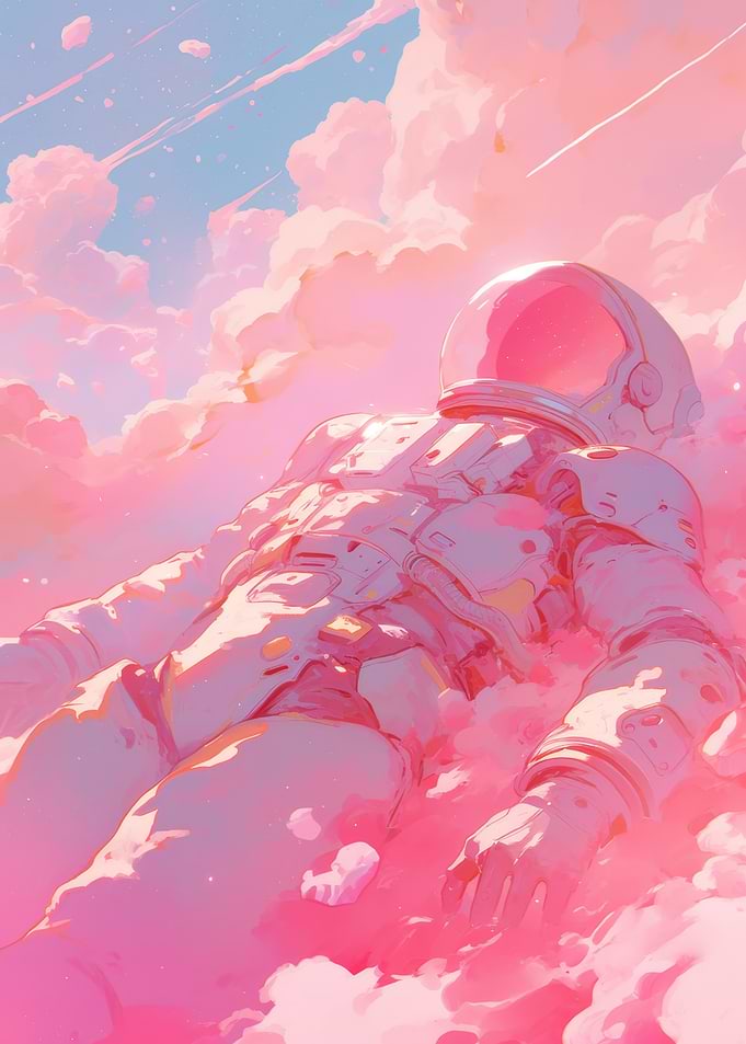 Astronaut in Pink Clouds