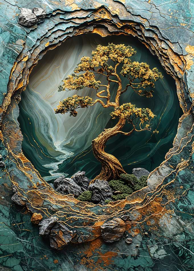 Golden Bonsai Tree