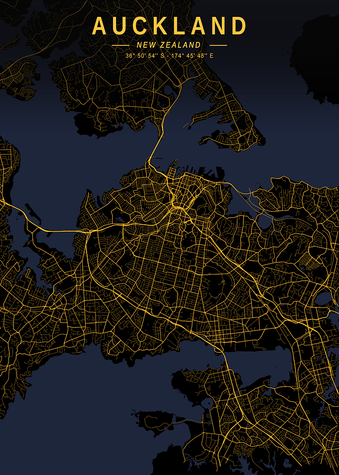 Auckland Golden City Map