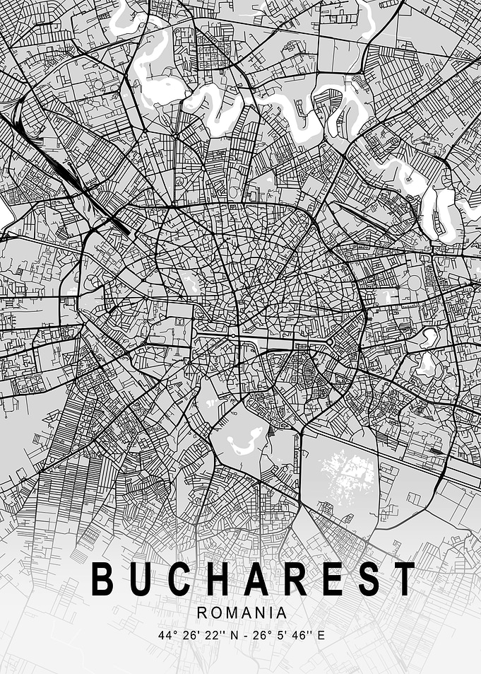 Bucharest Light City Map