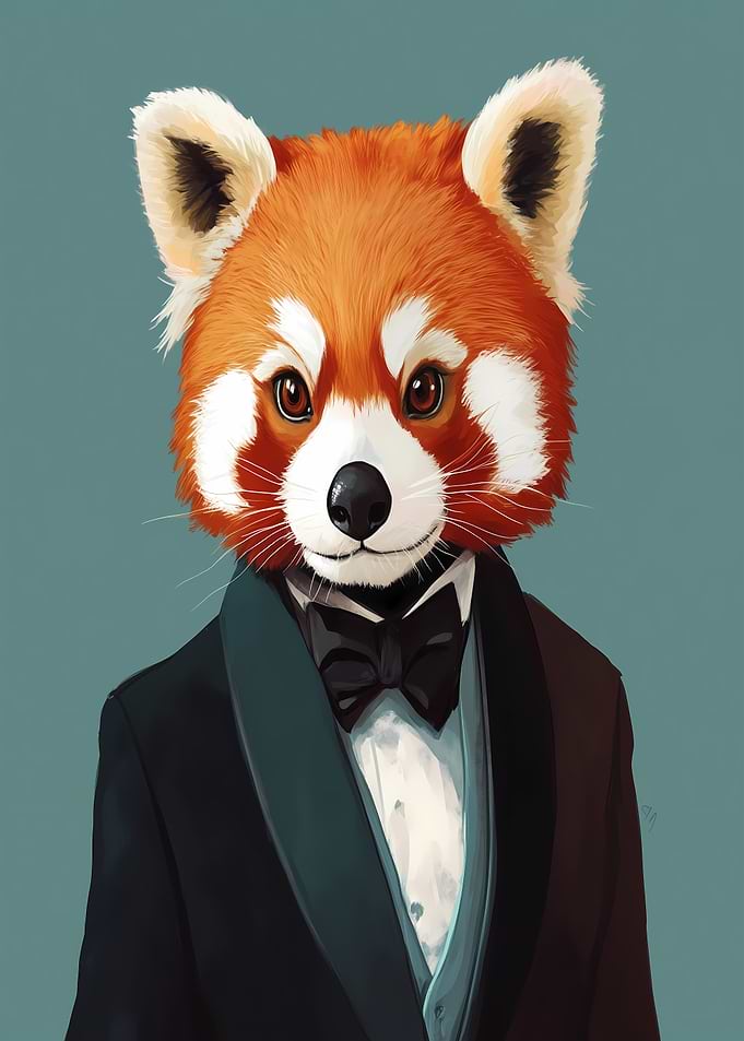 Red Panda in Tuxedo
