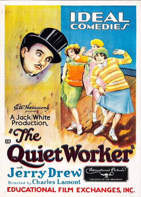 The Quiet Worker Movie Poster — vintage film art printed on metal