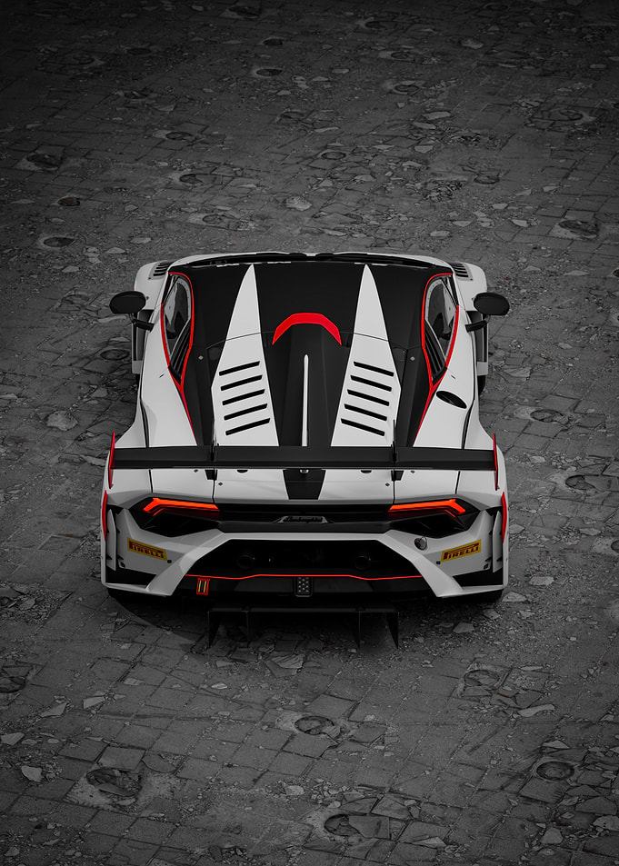 2023 Lamborghini Huracan GT3 EVO 2 - top-down View