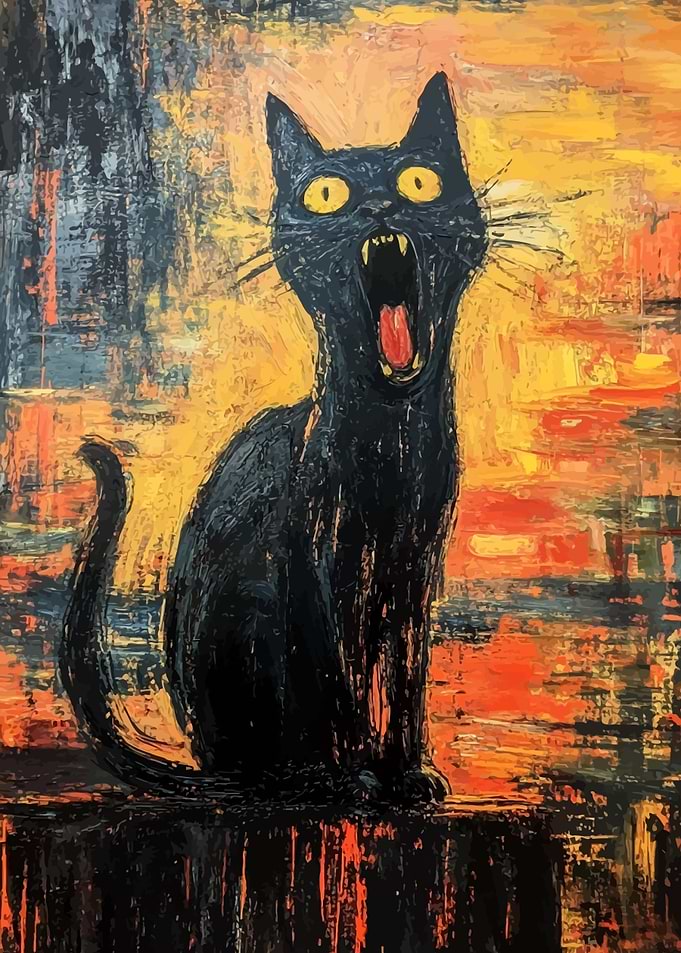 Black Cat Screaming