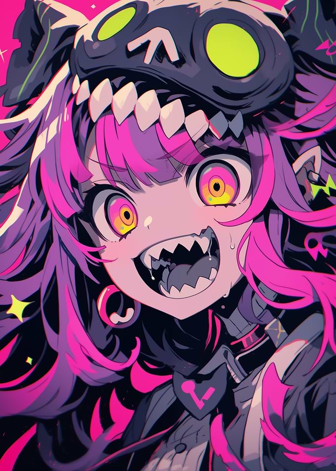 Anime Girl with Fangs