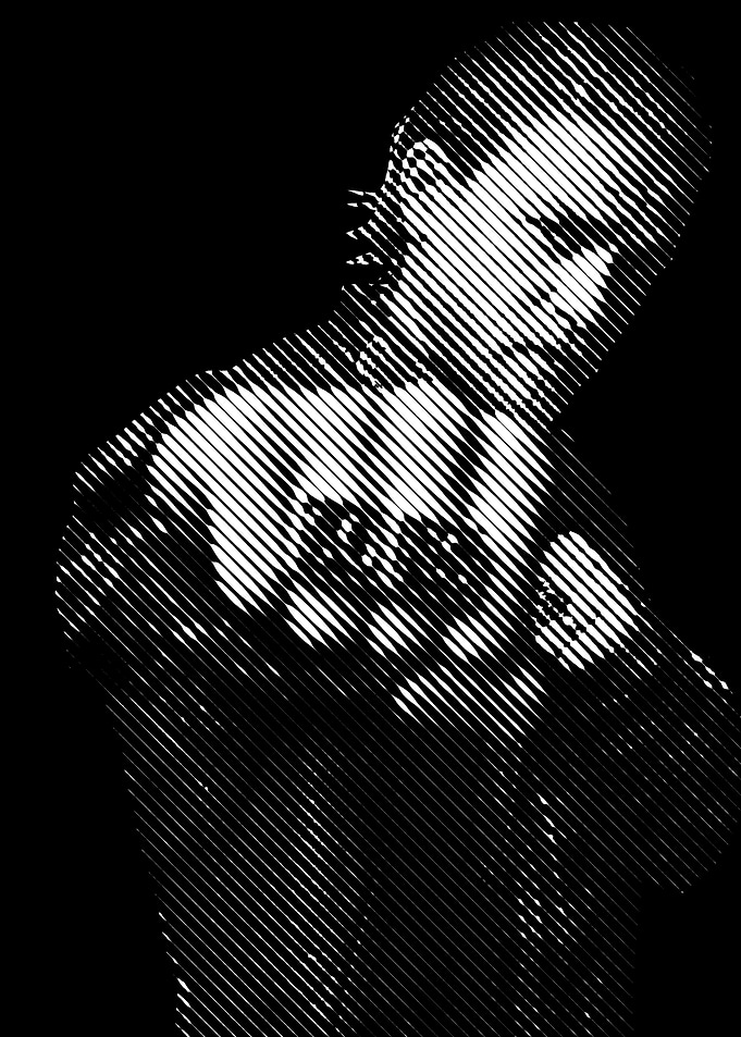 Abstract Portrait in Black and White