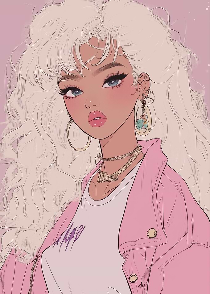 Anime Girl with White Hair