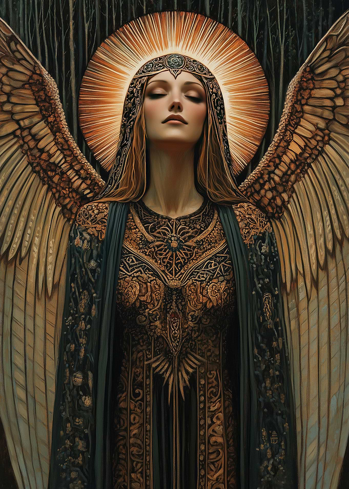 Angelic Figure In Golden Light