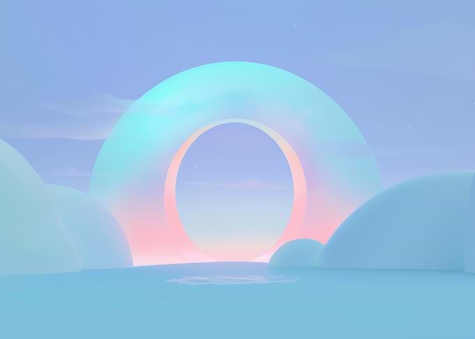 Abstract Pastel Landscape
