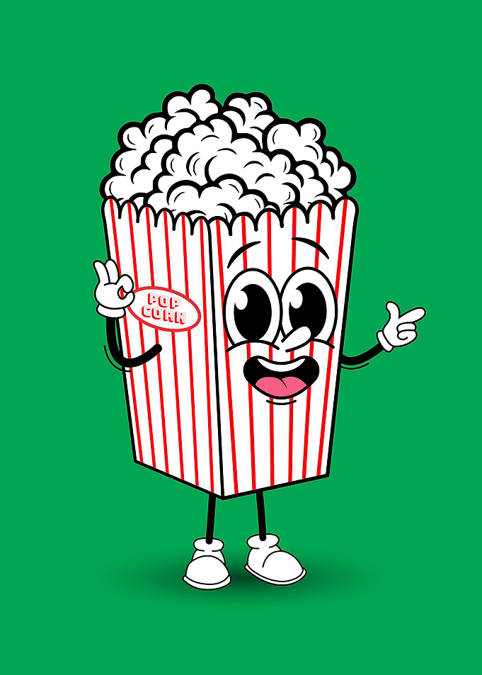 Popcorn Character Illustration