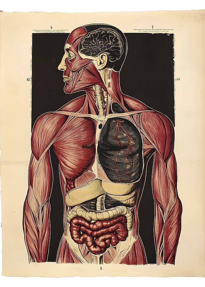 Vintage Human Anatomy Chart