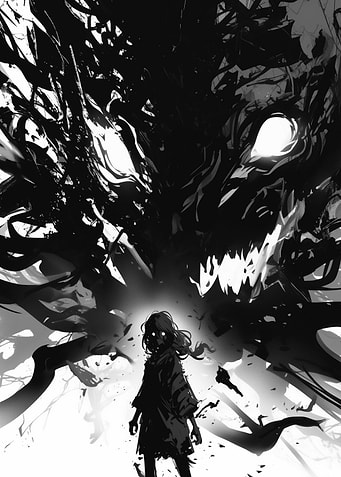 Shadow Monster and Girl