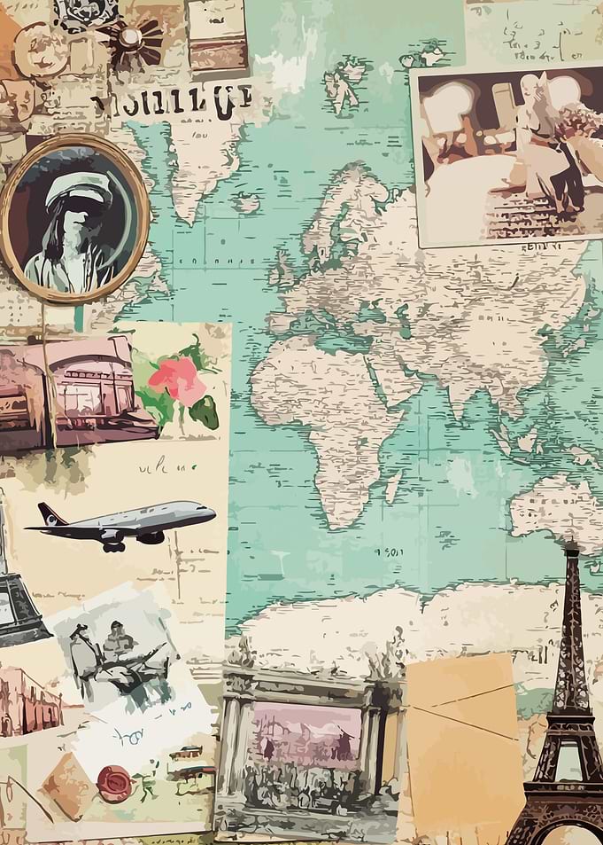 Vintage Travel Collage