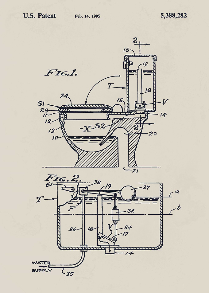 Toilet Patent Diagram