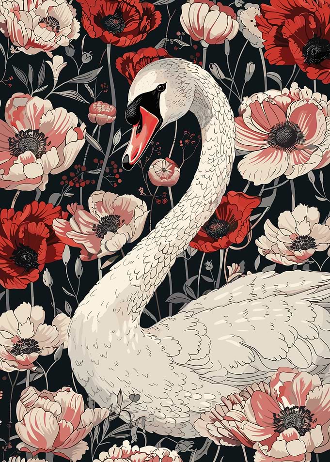Swan in Bloom