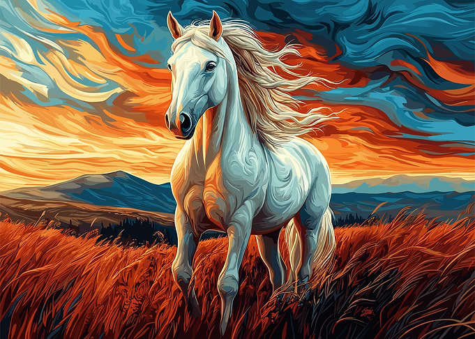 White Horse Sunset