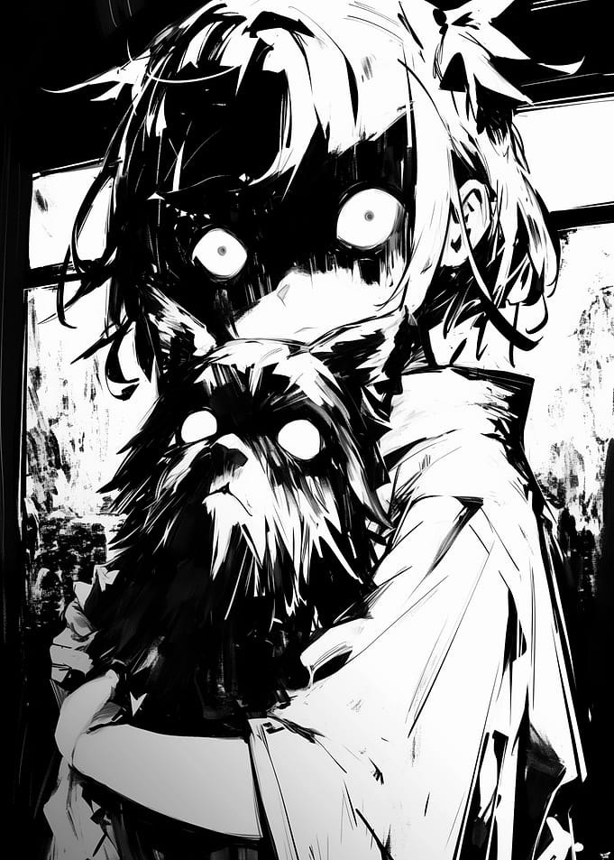 Anime Girl with Pet