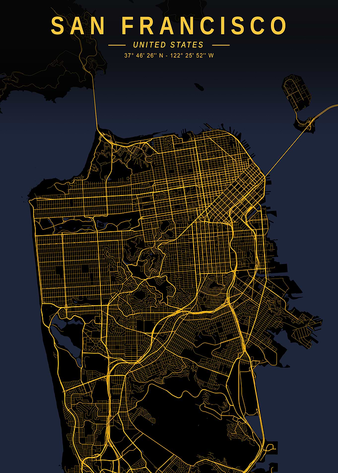 San Francisco Golden City Map