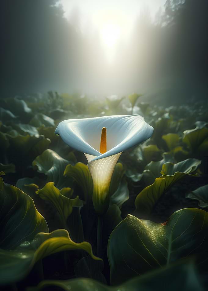 Calla Lily in Fog