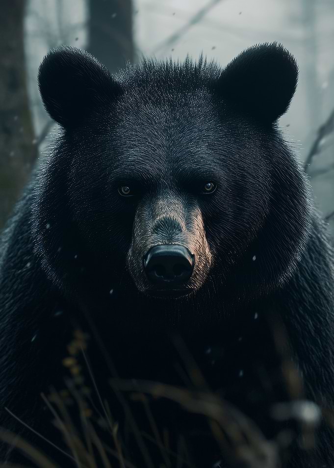 Grizzly Bear at Dawn in the Forest