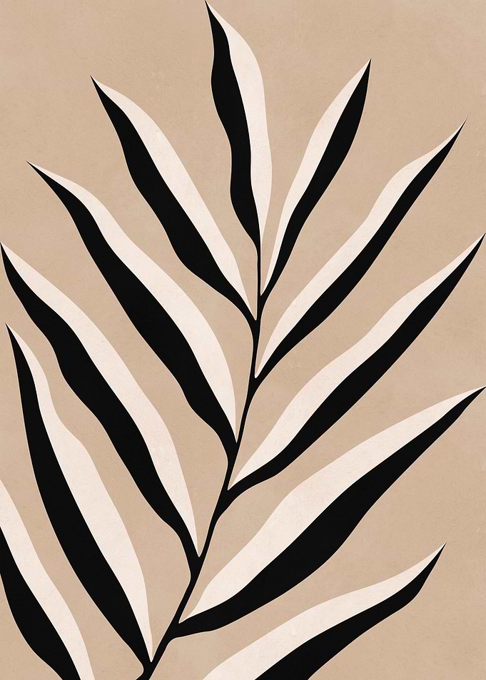 Palm Leaf Minimalist Art