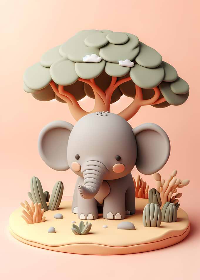 Cute Elephant Claymation