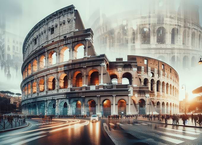 Colosseum Double Exposure