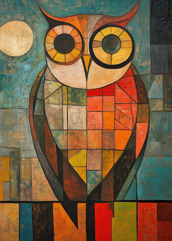 Owl Oil Painting