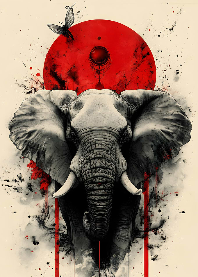 Red Sun Elephant