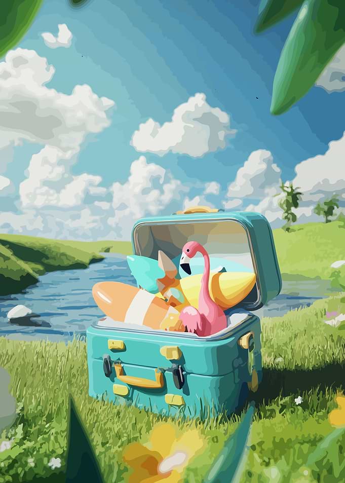 Summer Vacation Suitcase