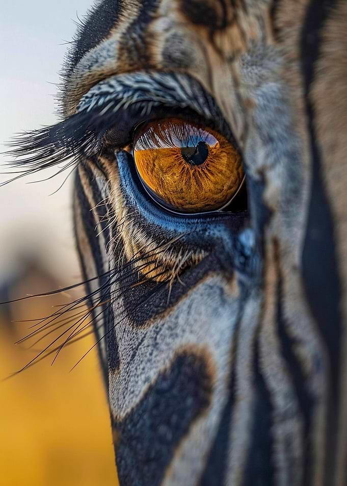 Zebra Eye Close-Up