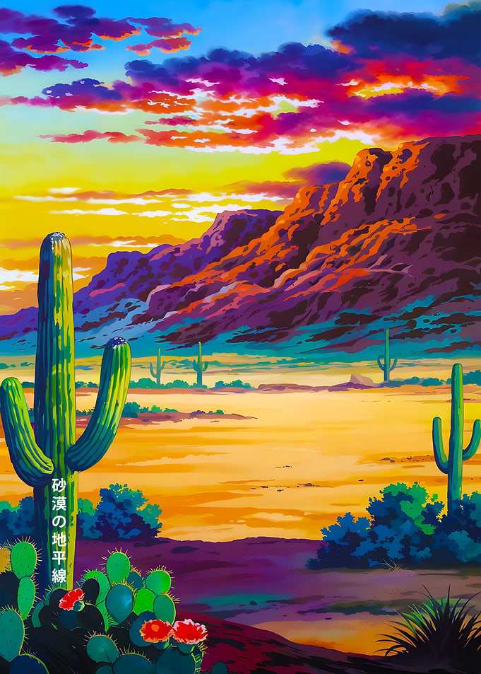 Desert Sunset Landscape