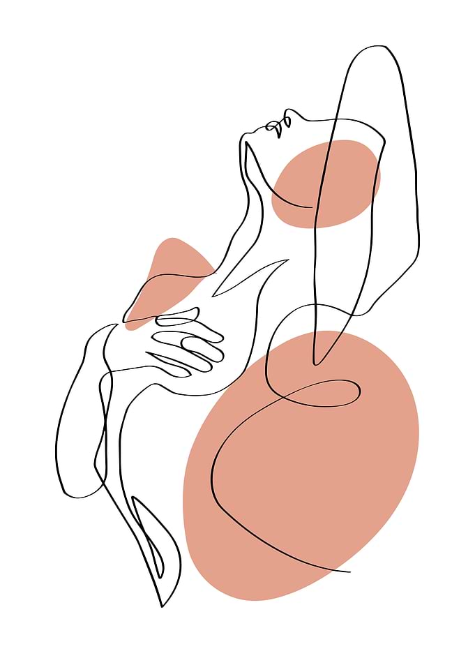 Abstract Line Art Woman